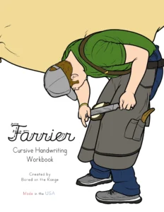 Book Cover: Farrier: Cursive Handwriting Workbook